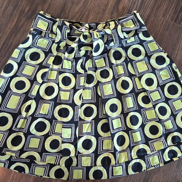 FIRST OPTION 70's Mod/Abstract Print Pleated A-Line Skirt NWOT/SIZE 8 - Picture 1 of 5